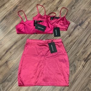 PLT Pink Satin Outfit